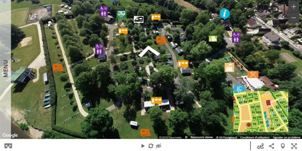 Visite virtuelle Google Street View - Réalité Augmentée / Enrichie - Camping Les Cochards