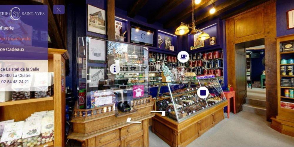 Visite virtuelle Google Street View - Réalité Augmentée / Enrichie - Confiserie St Yves
