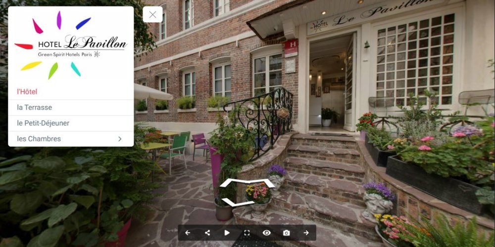 Visite virtuelle Google Street View - Réalité Augmentée / Enrichie - Hôtel Le Pavillon