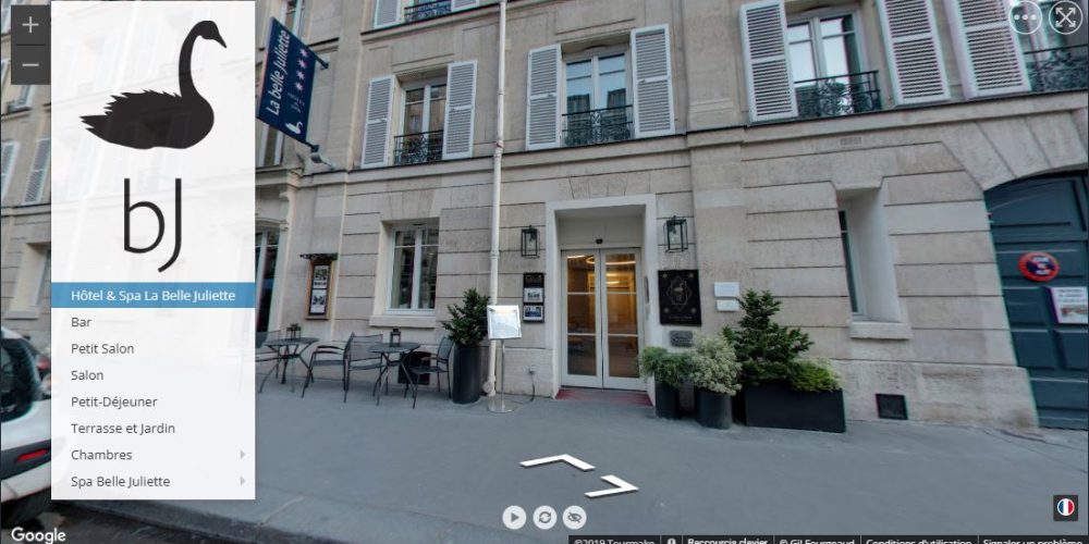 Visite virtuelle Google Street View - Réalité Augmentée / Enrichie - Hôtel & Spa La Belle Juliette