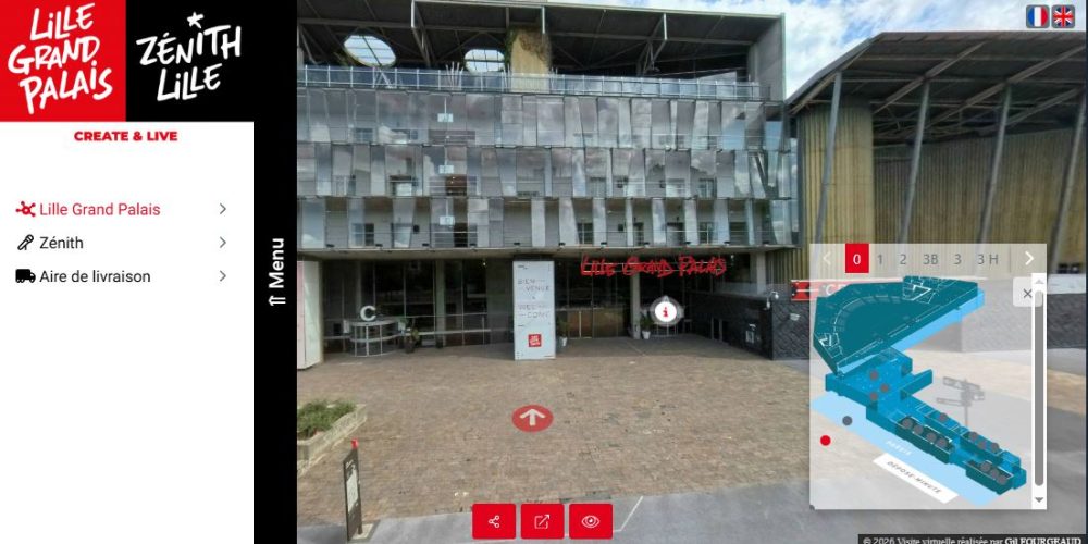 Visite virtuelle Google Street View - Réalité Augmentée / Enrichie - Lille Grand Palais