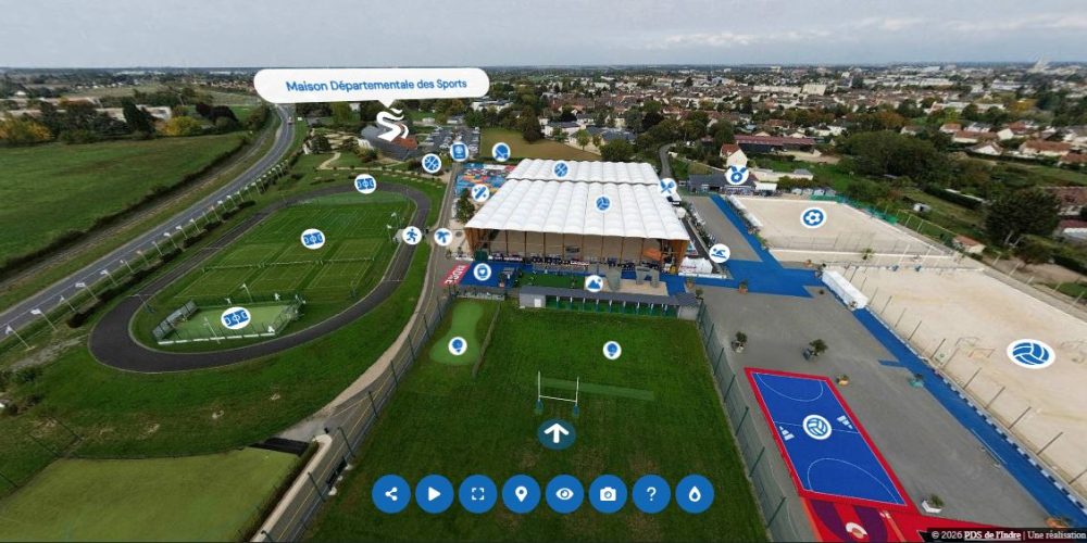 Visite virtuelle Google Street View - Réalité Augmentée / Enrichie - Plaine Départementale des Sports (36)