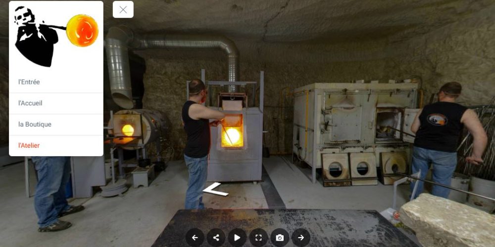 Visite virtuelle Google Street View - Réalité Augmentée / Enrichie - Verrerie d’Art d’Amboise Patrick Lepage
