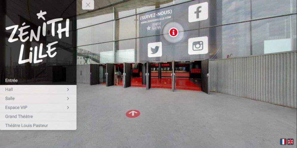 Visite virtuelle Google Street View - Réalité Augmentée / Enrichie - Zénith de Lille